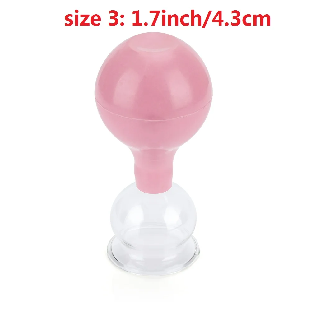 Pink 3 1 шт./5 шт. вакуумные банки для массажа тела, медицинские резиновые насадки, стеклянные банки, антицеллюлитные чашки для массажа тела, инструменты для ухода за здоровьем - Цвет: Pink 3