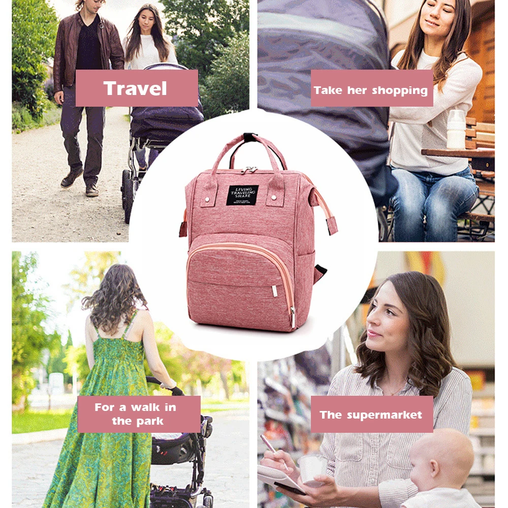 

The Baby Backpack Multi-functional Mommy Bag Shoulder Bag For Mother And Child Large Outdoor Bottle Bag Fashion Mummy Maternity