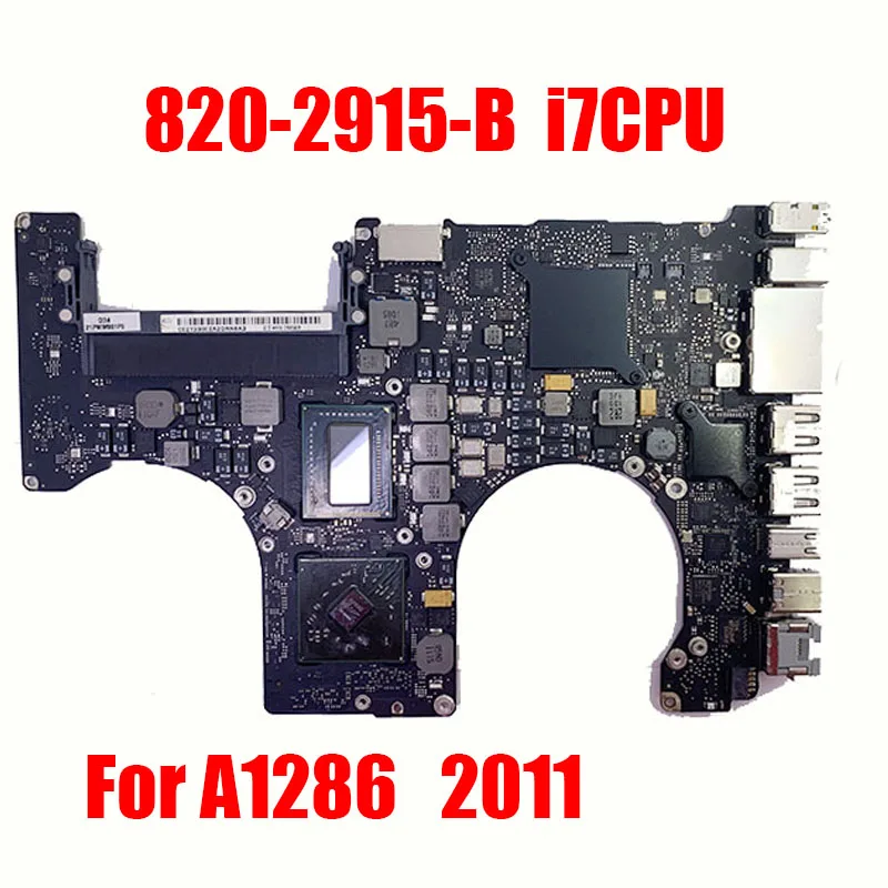 A1286 материнская плата 2011 Pro15 дюймов i7 2760QM 820 2915 B SR02R для Macbook 2.4G HD6770M1GB 216