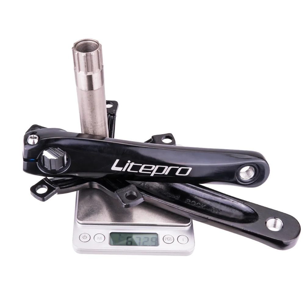 

Litepro Bike Crank Arm Set 170mm 130 BCD Bike Folding Aluminum Alloy Crankset with Screws Bicycle Modification Replacement