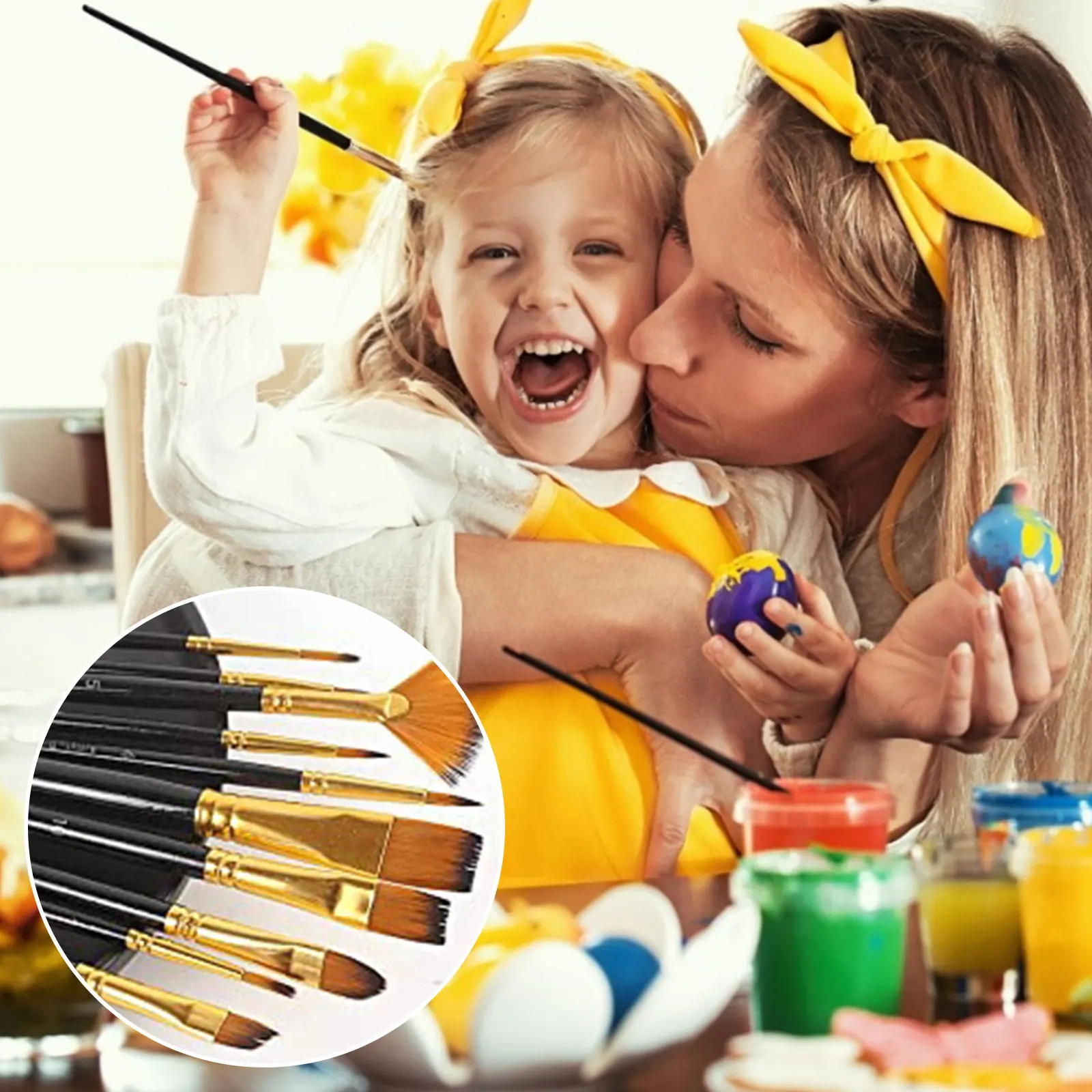 

12pcs/set Artist Nylon Hair Oil Paint Brush Set Acrylic Watercolor Painting Brushes For Painters Beginners Children