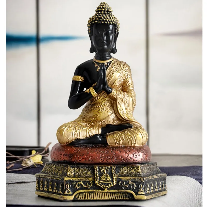 

Новая статуэтка Будды в китайском стиле, статуэтка Будды, креативное ремесло из смолы, украшение для дома R3716