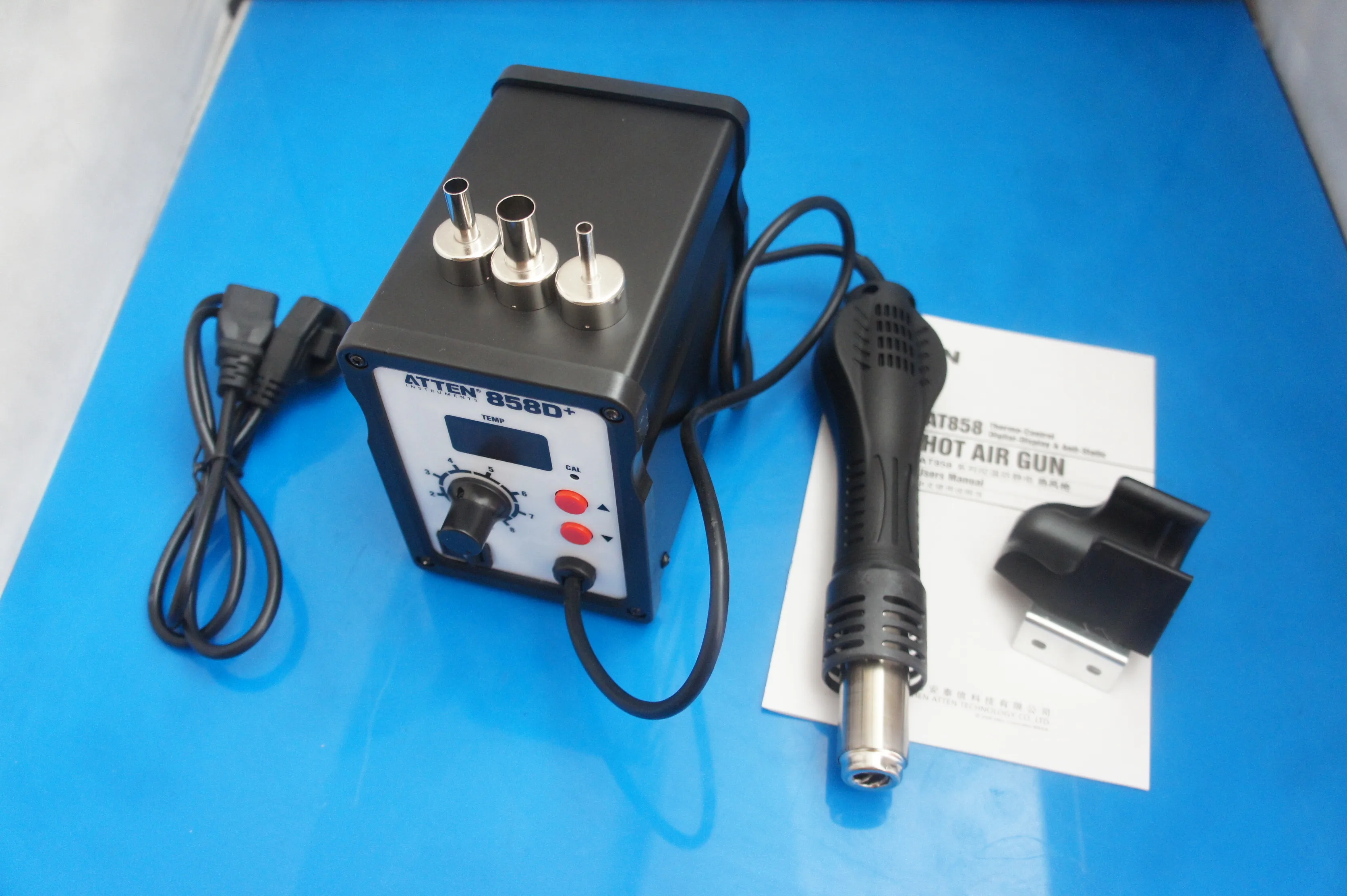 

858D + SMD пистолет горячего воздуха с постоянной температурой, Цифровой Пистолет горячего воздуха с регулируемой температурой, паяльная станция 220 В