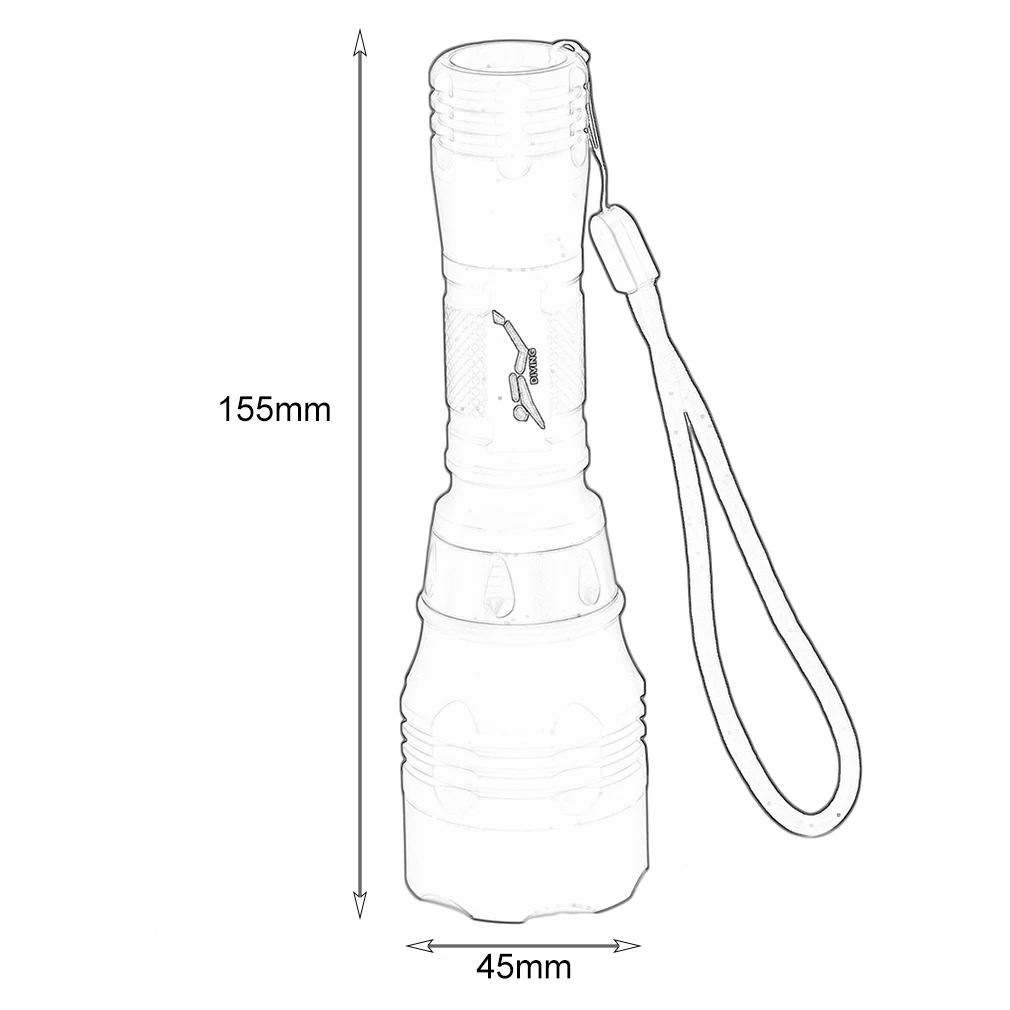 

T6 Mini LED Flashlight 300LM Lamp Adjustable Zoom Focus Torch Waterproof Flashlight Lamp For Fishing Camping Riding