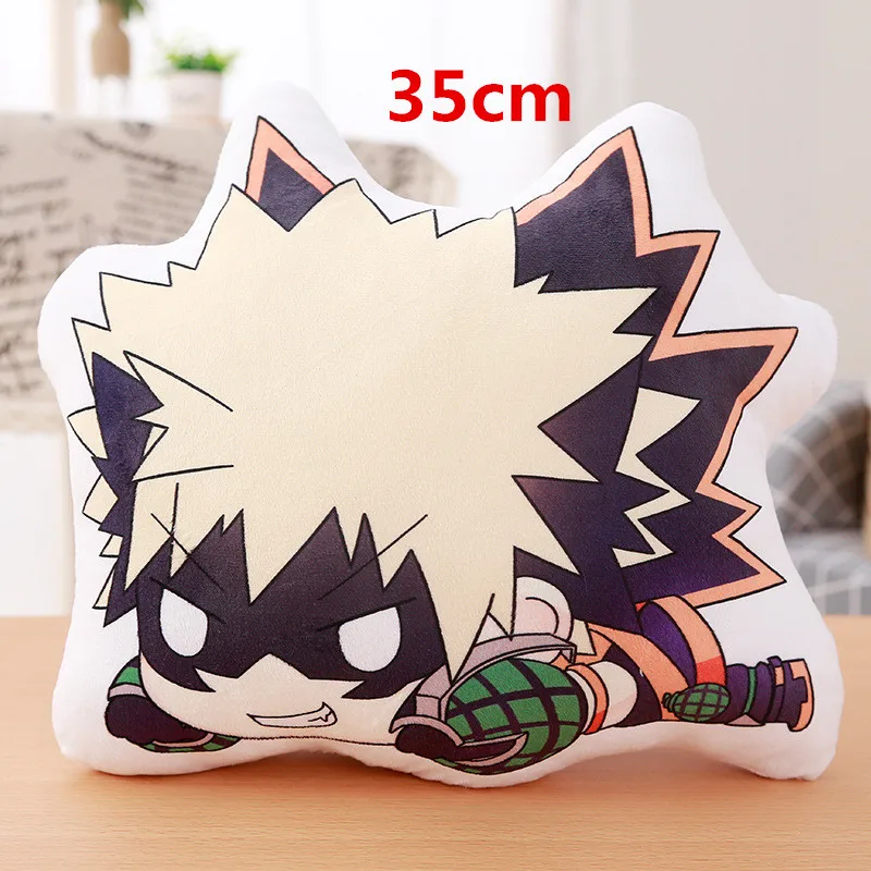 35cm pillow Аниме My Hero Academy Izuku Midoriya Katsuki Bakugou Shouto Todoroki плюшевые кулоны милые подвесные игрушки мягкие куклы подарок - Цвет: 35cm pillow