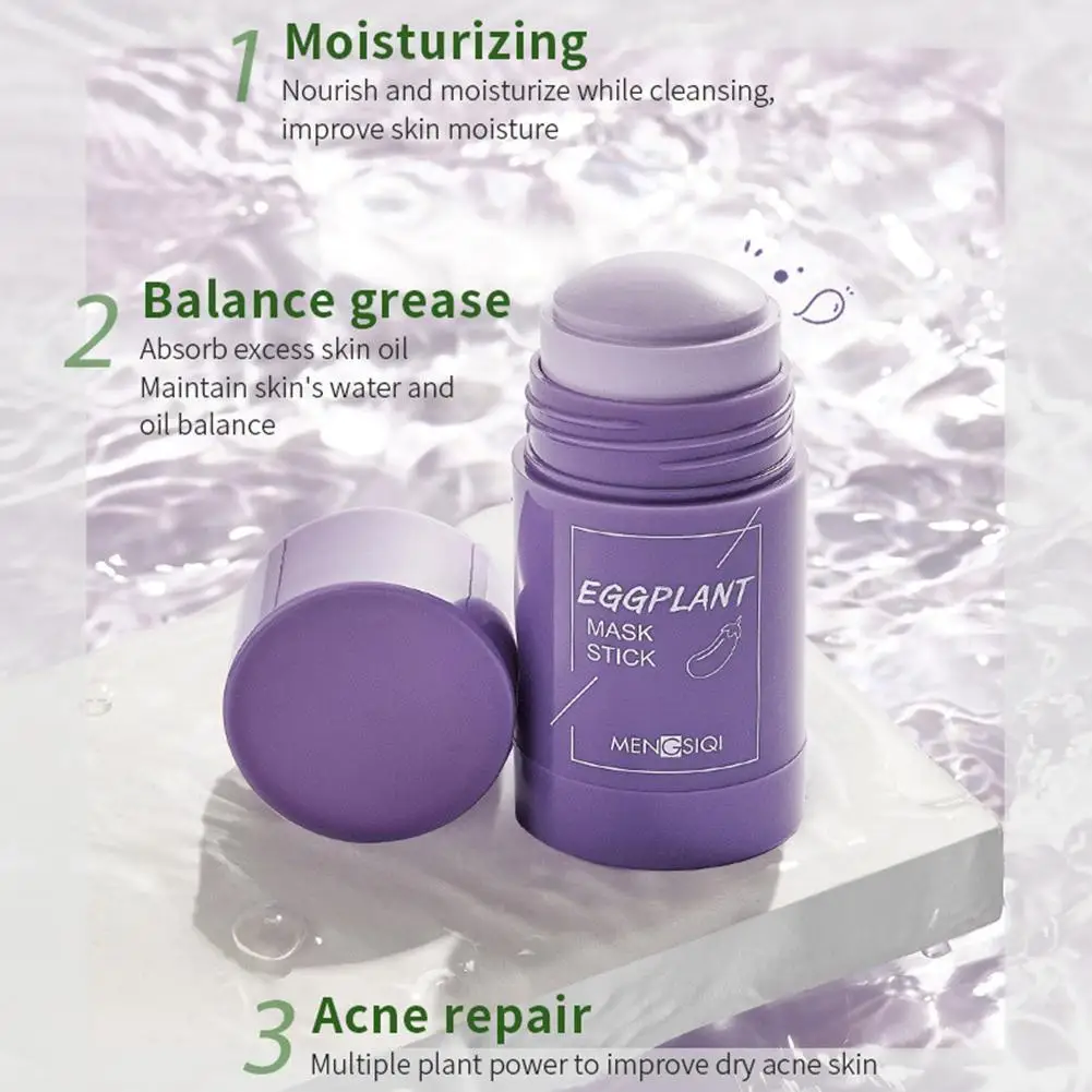 

1 Set Green Tea Cleansing Mask Purifying Clay Stick Mask Care Remove Mask Oil Anti-Acne Control Blackhead Hot Eggplant Mud O9O0