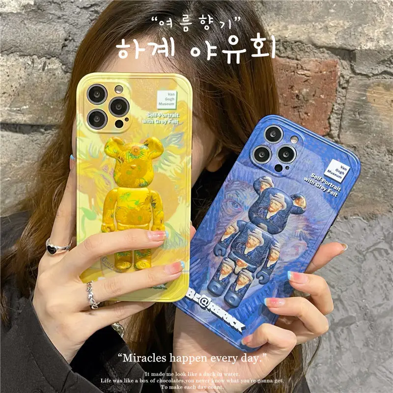 

Disney 3D Cartoon Phone Case for iPhone 13 13Pro 12 12Pro 11 Pro X XS Max XR 7 8 Plus Cute Anti-fall Protective Back Covers