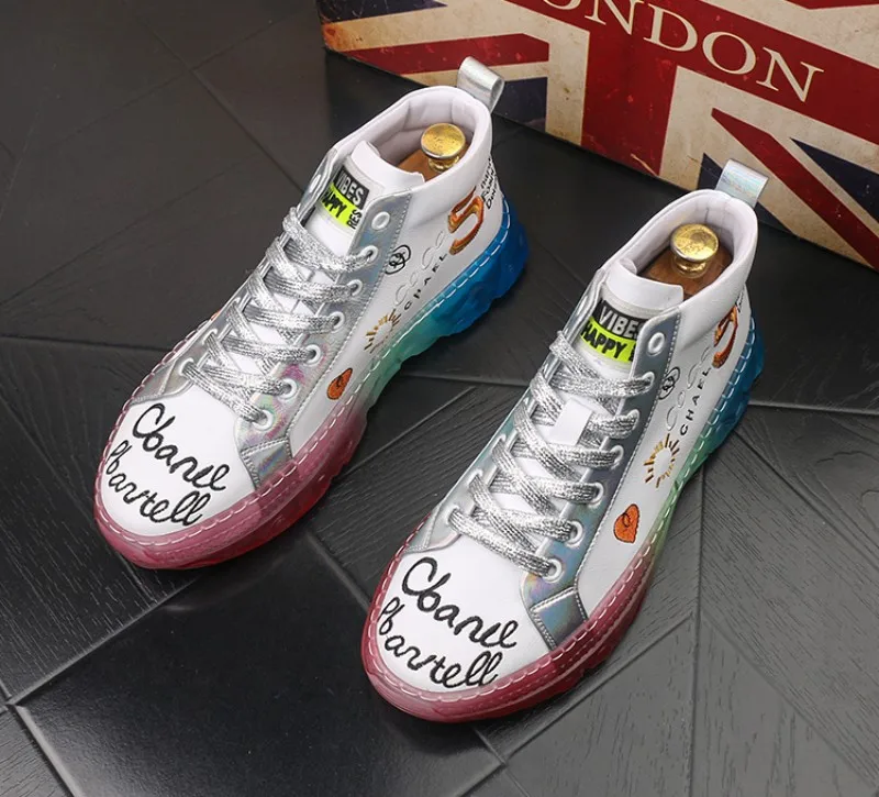 Высококачественная новая Корейская версия толстой подошвы повседневные мужские