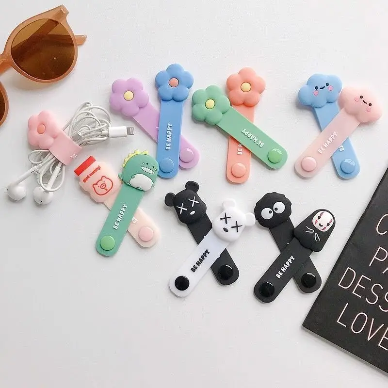 Милые завязки для наушников и кабелей устройство намотки шнурков органайзер