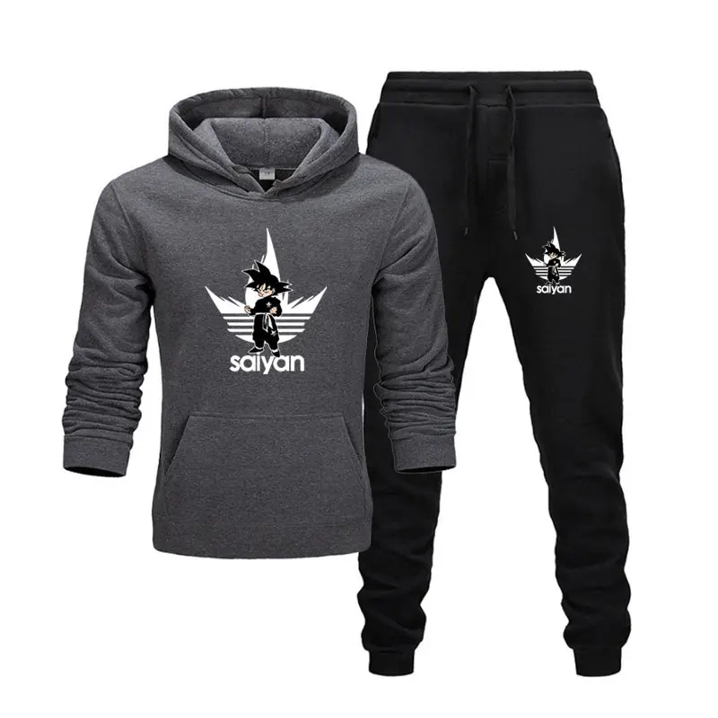 

Goldfly New hot Two Pieces Set Fashion hoodies Sportswear Men Tracksuit Hoodie Autumn Men Brand Clothes Hoodies+Pants Sets