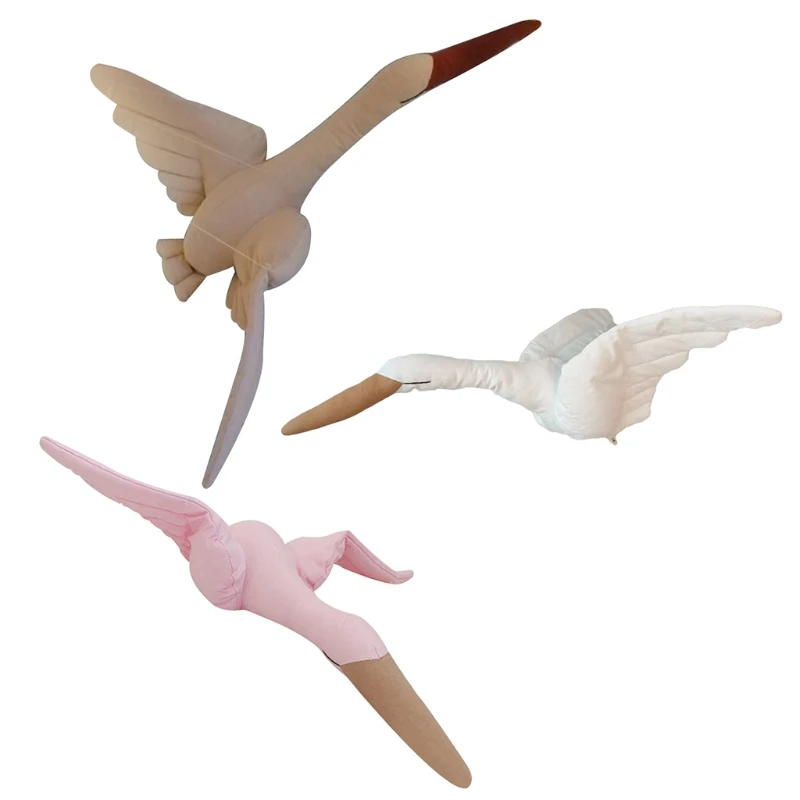

Swan Ornaments Wall Hanging Linen Pillow Children's Room Decorative Doll Photo Props Home Bedrom Nurseries Decoration