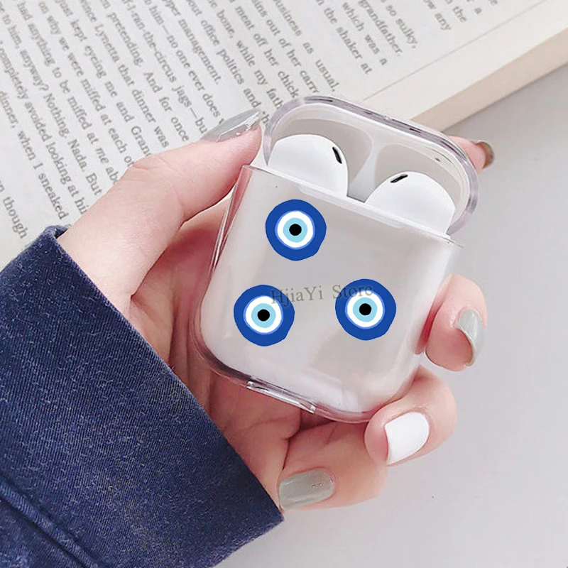 

Evil eye Case For Apple Airpods 1/2 Protective Earphone Cover For Airpods Charging Box Case