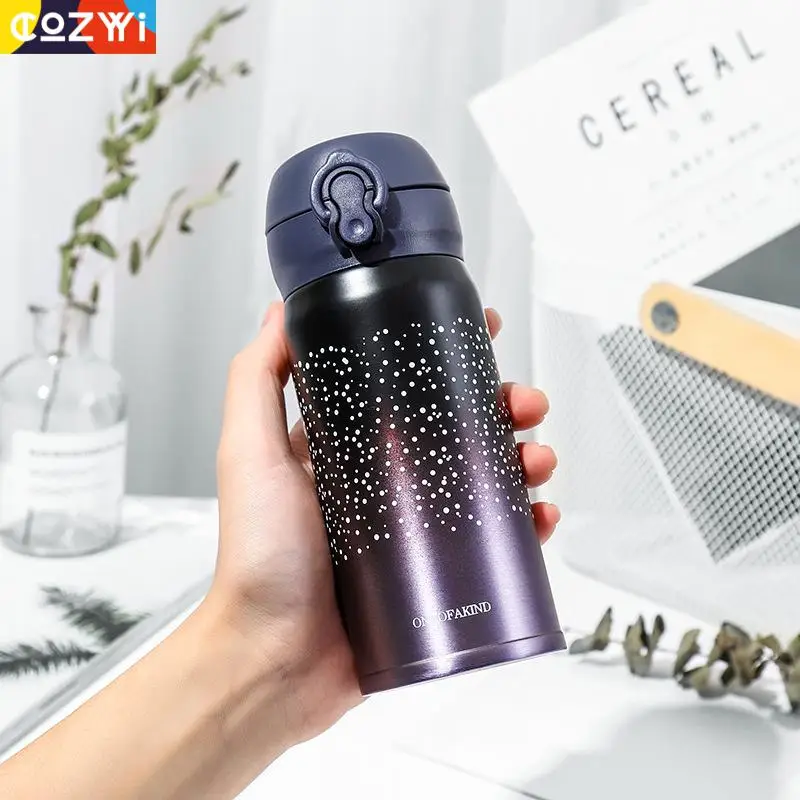 Термокружка звездное небо 500 мл Термос из нержавеющей стали кофейная вакуумная