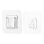 Двухсторонняя клейкая настенная вешалка, Прочные прозрачные крючки, присоска, настенный держатель для хранения для кухни, ванной комнаты