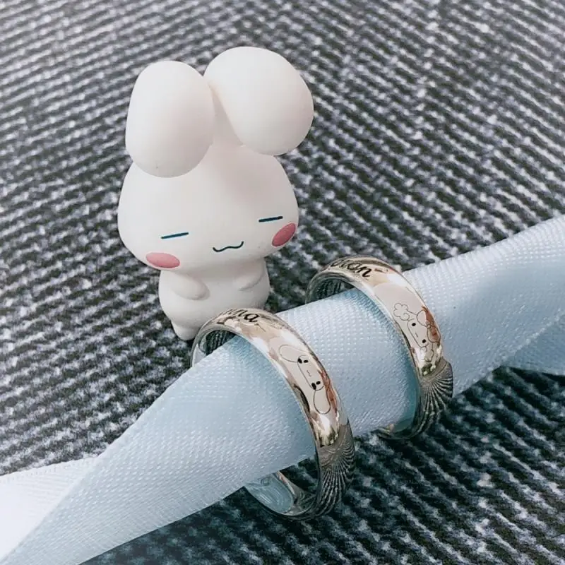 

Big Ears Dog Ring Couple's Ring Opening Adjustable Gift for Him