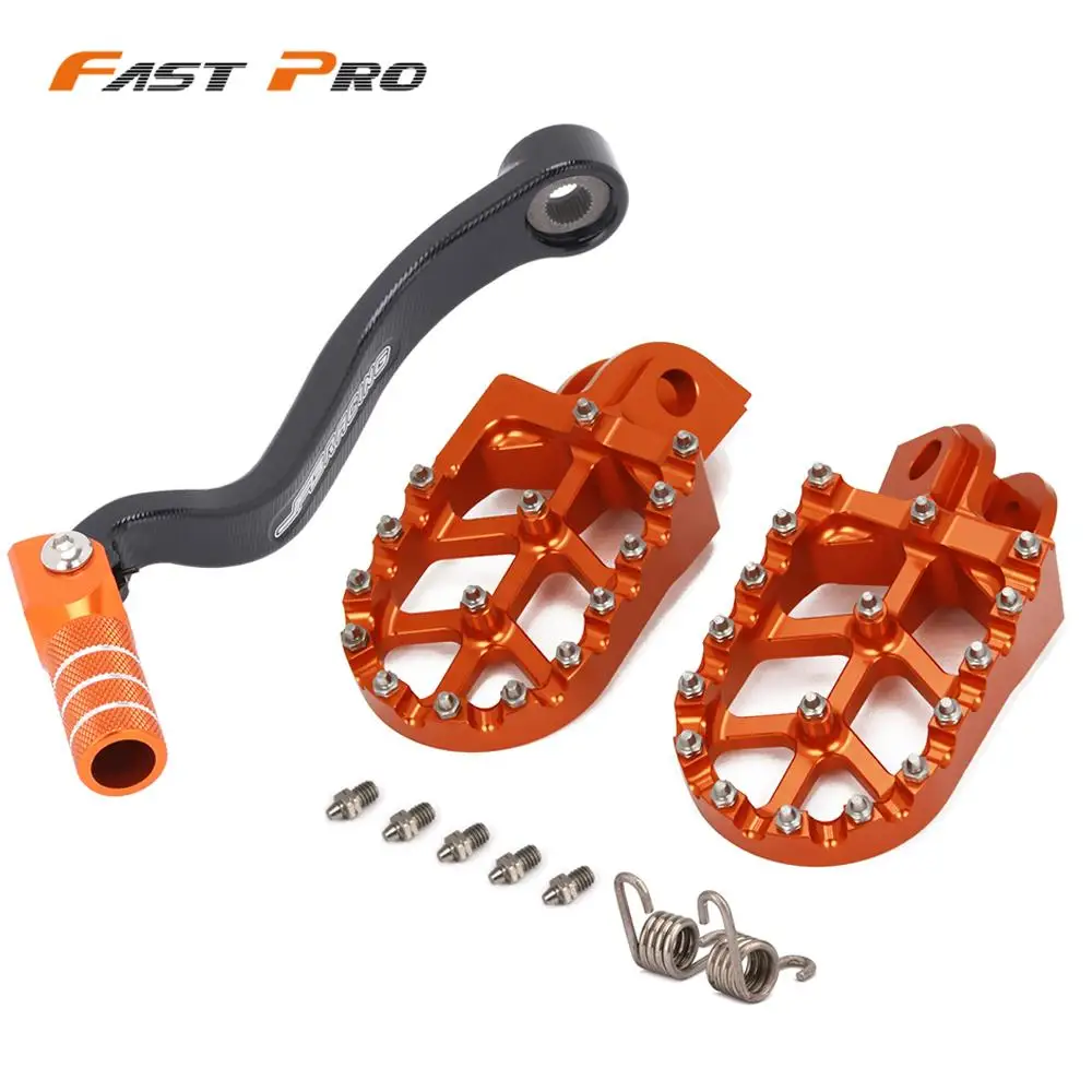 

Motorcycle CNC Gear Shift Foot Lever Foot Pegs Rest Footrests Pedals Footpegs For KTM SX SXF XC XCW XCFW EXC MXC 125 150 250 450