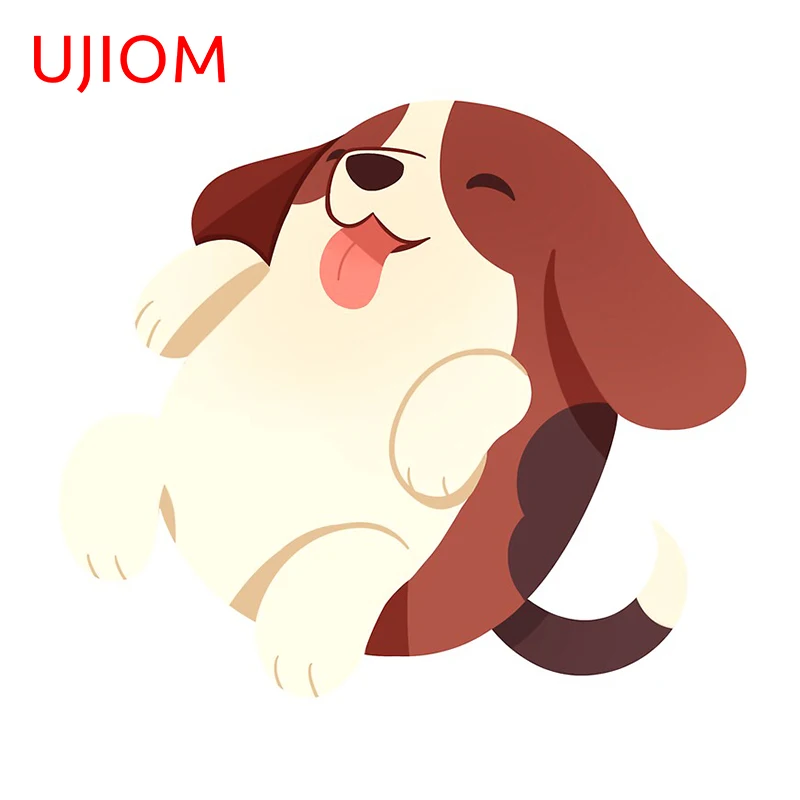 Наклейки на стену UJIOM с изображением мультяшных героев, щенков, Бигля, декоративные водонепроницаемые наклейки, аксессуары для комнаты, домашний декор, художественные ПВХ наклейки
