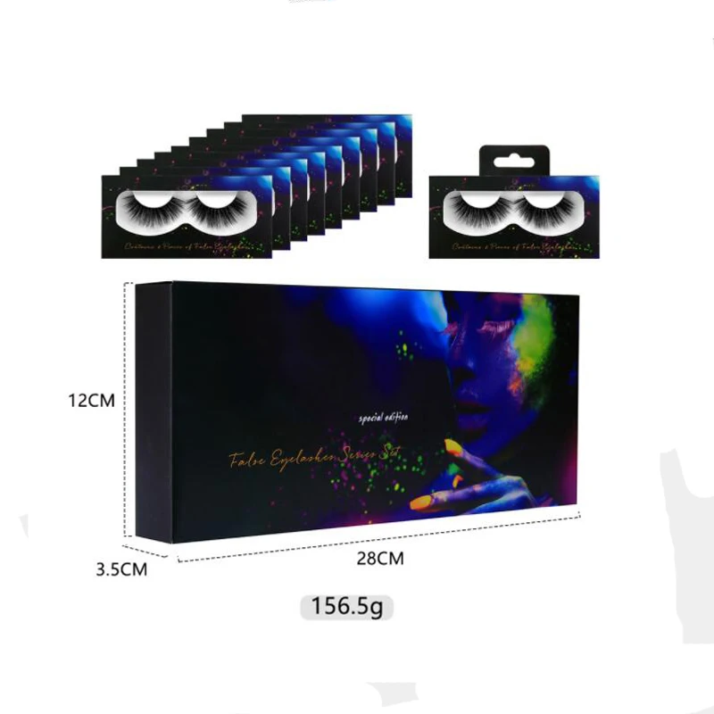 

Wholesale Eyelashes 10-100pcs color box mixed Lashes 3D mink Lash wholesale ffalse eyelashes thick false lashes set