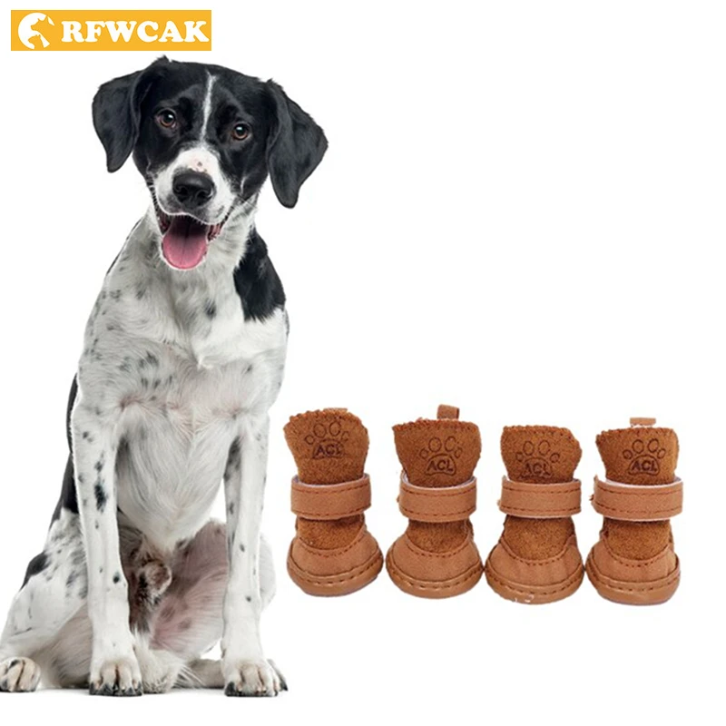 Новинка 4 шт./компл. толстая зимняя обувь для собаки питомец чихуахуа теплые