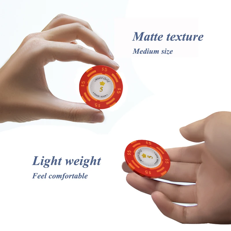 25 шт./лот Техасские глиняные покерные чипсы Бакара высококлассный набор 14 г