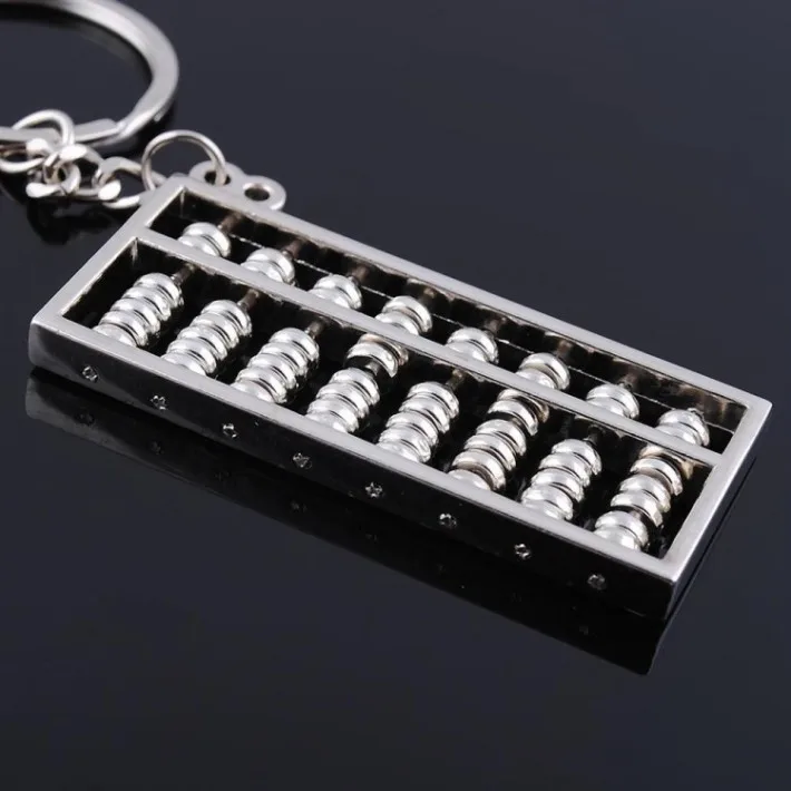 

Creative metal abacus Keychain Car Key Chain Key Ring Abacus chain color pendant Chinese Style Pendant For Best Gift