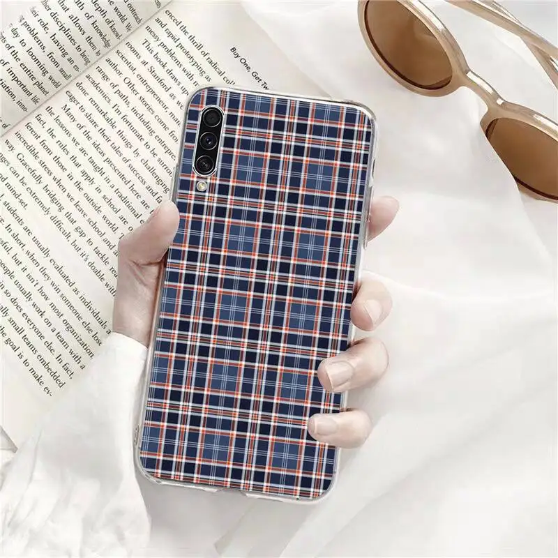 

PlaidStripes artistic luxury Phone Case Transparent for Samsung A71 S9 10 20 HUAWEI p30 40 honor 10i 8x xiaomi note 8 Pro 10t 11