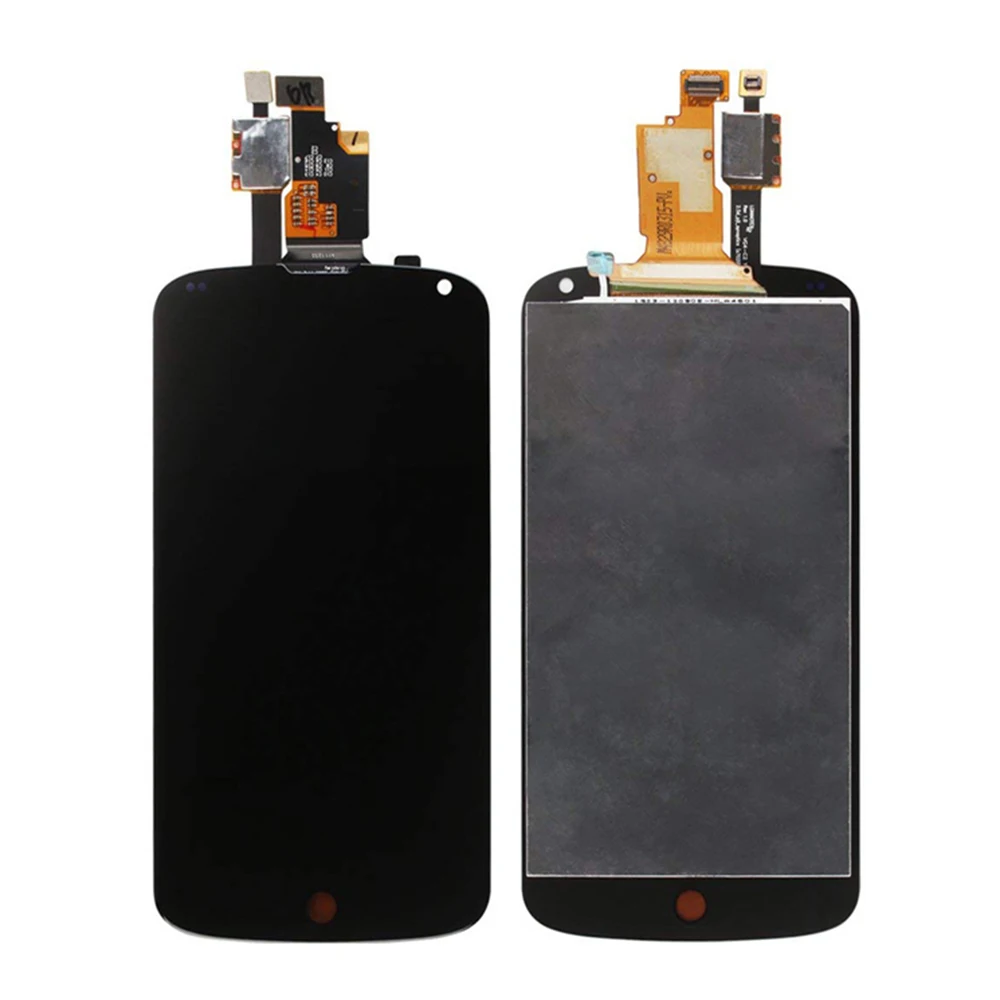 

New 4.5" Black For LG Optimus Google Nexus 4 E960 LCD Display Touch Screen Digitizer with Bezel Frame Full Assembly Parts tools
