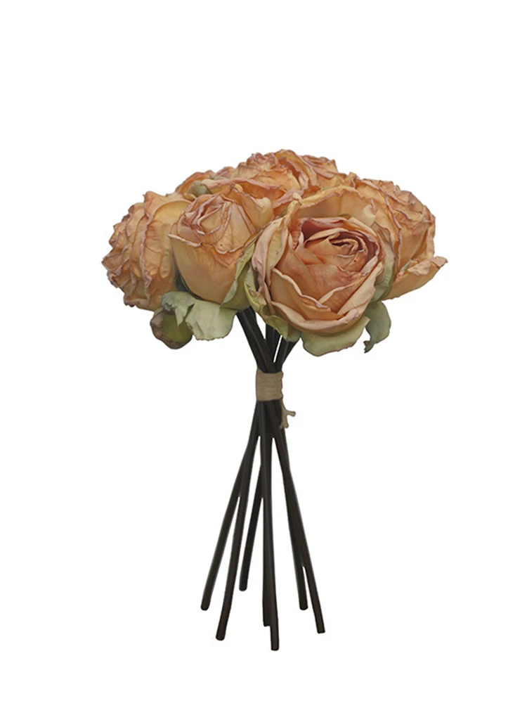 

Rose Bouquet Vintage Silk Lifelike Fake Flower Wedding Flower Indoor Decor Party Festival Supplies Home Hotel Photography Gift