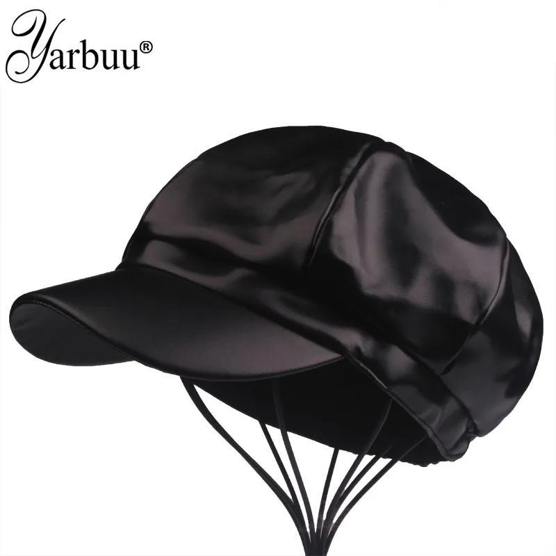 Новинка брендовая восьмиугольная кепка YARBUU из искусственной кожи Женская