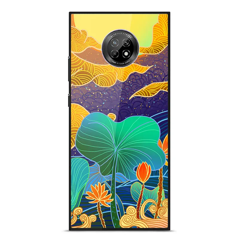 

Huawei Y9A Y6P Y8S P Smart Z P smart 2019 Y6 2019 P smart 2021 Case Soft TPU Frame Painted Tempered glass shockproof Back Cover