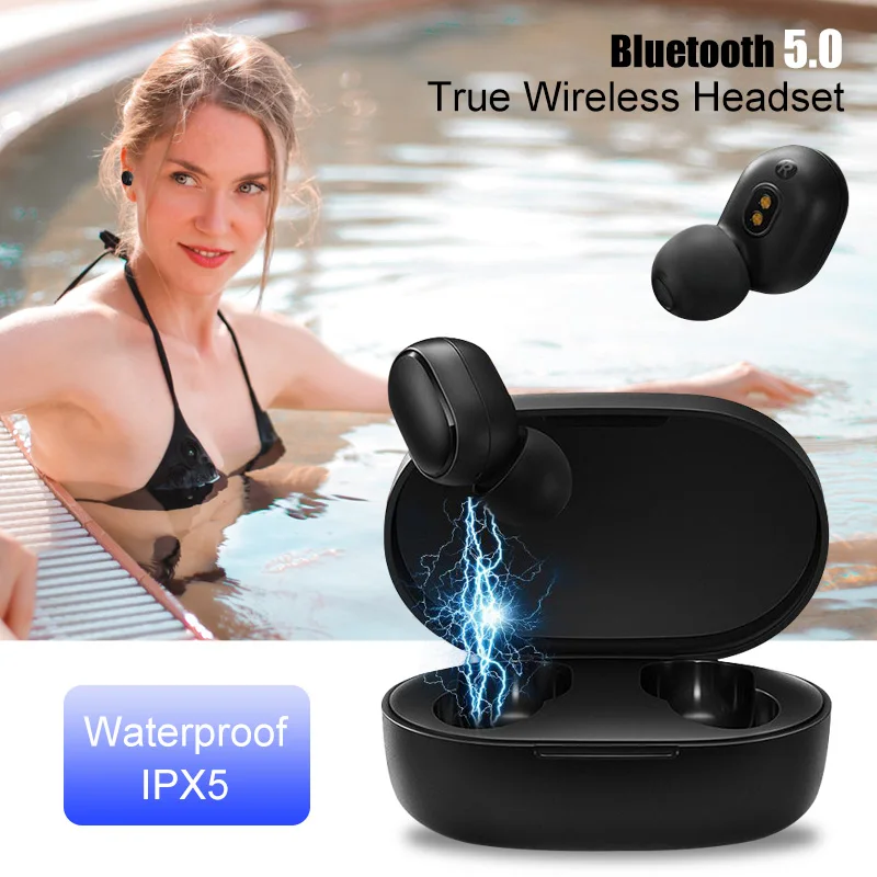 Xiaomi Redmi AirDots TWS Bluetooth 5 0 беспроводные наушники для зарядки 8D Bass стерео с микрофоном