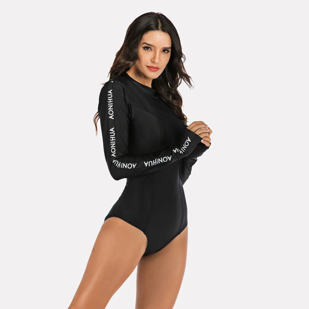 Женский слитный купальник SAGACE с длинным рукавом для дайвинга и серфинга