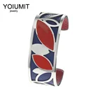 Браслет-манжета Cremo из нержавеющей стали со сменными кожаными вставками