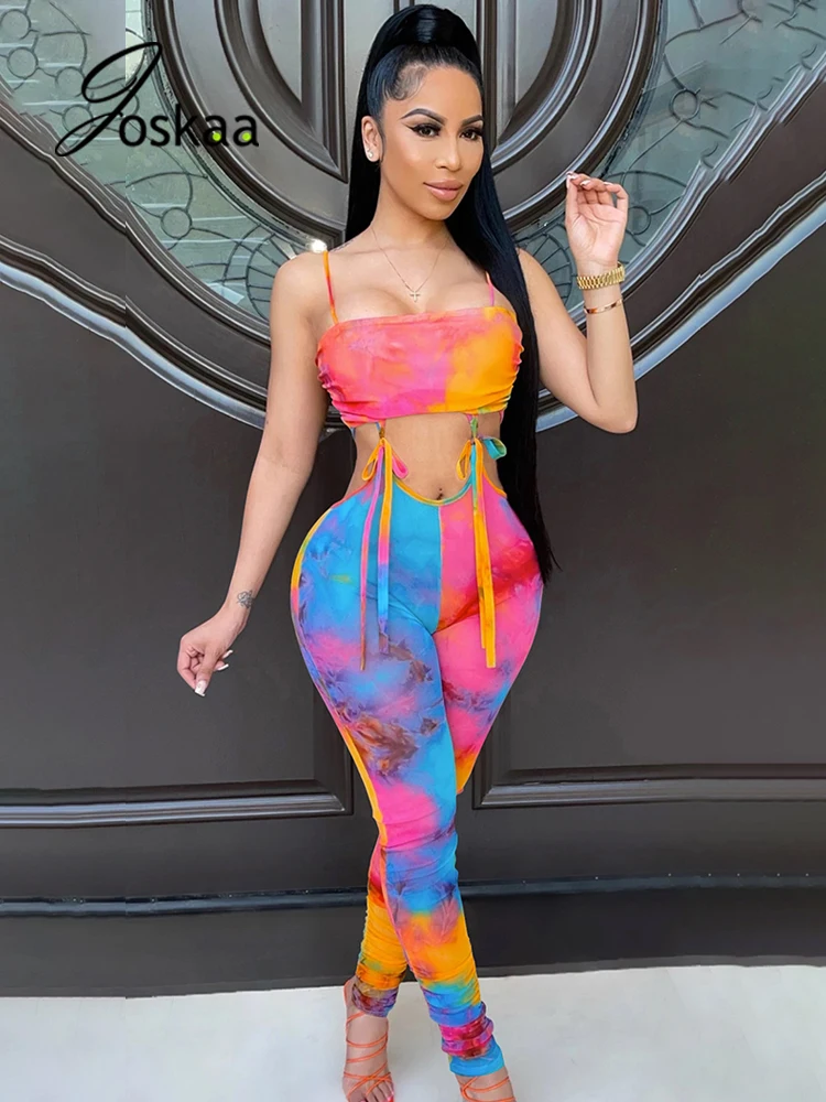 

Женские облегающие комбинезоны с принтом Joskaa, Обтягивающие Комбинезоны с открытой спиной, осенняя коллекция 2021 года, модные вечерние комби...