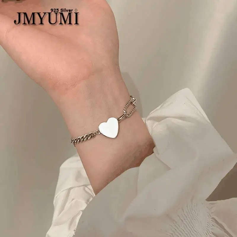 

Женский браслет из серебра 925 пробы, с сердечками