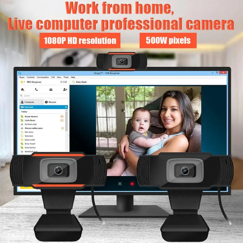 hd 480p 1080p usb 20 веб камера для пк компью