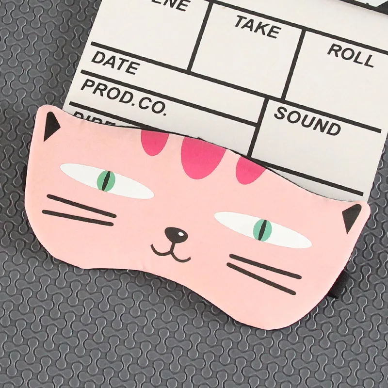 Милая хлопковая маска для сна с мультяшным рисунком Забавный чехол глаз