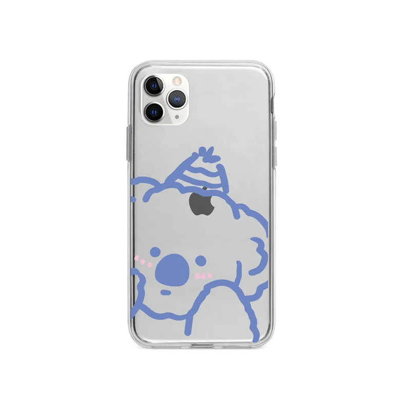

Original Cartoon Bear Iphone11 Mobile Phone Shell Apple 12 Transparent 7/8plus Suitable for Xsmax All-inclusive XR Soft Shell