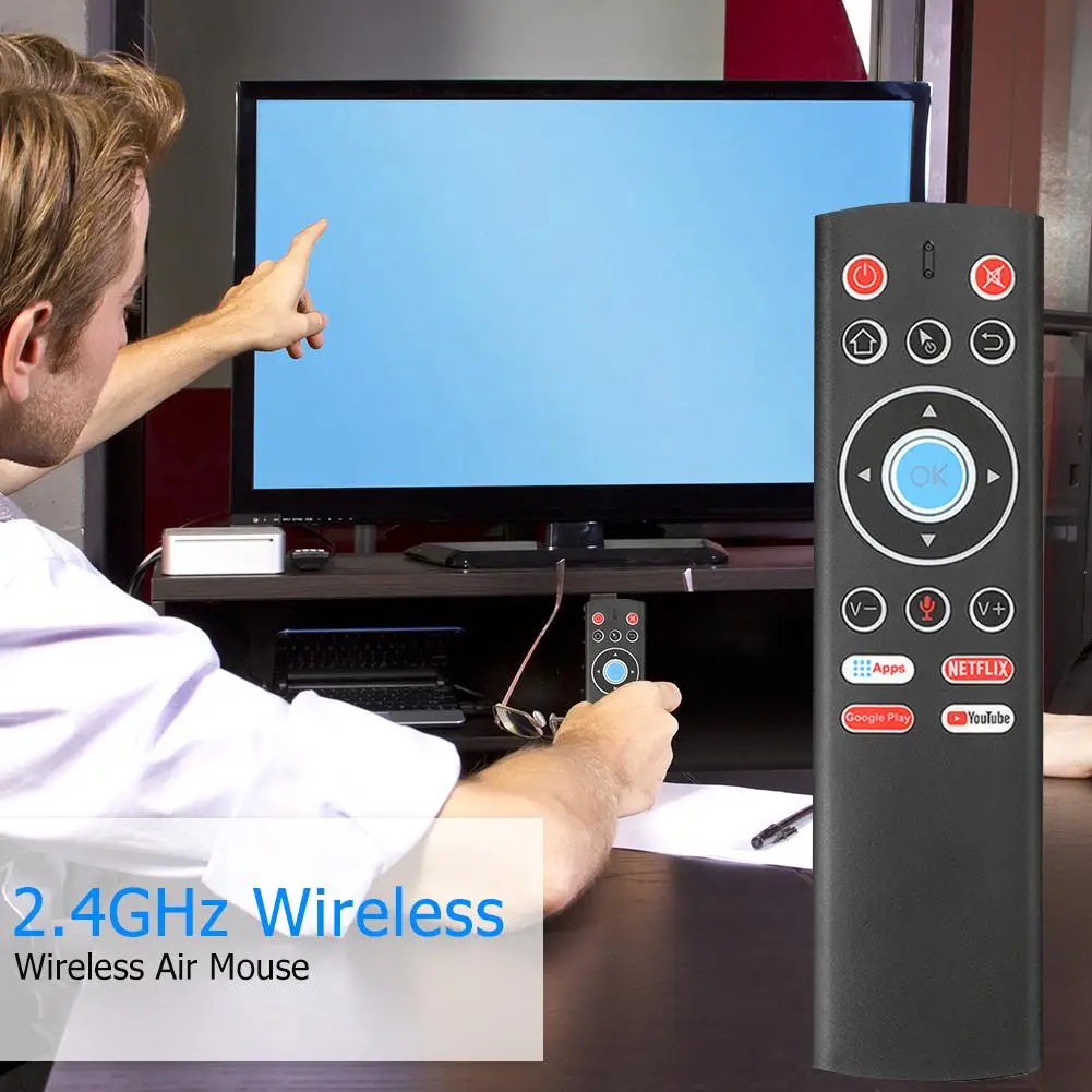 

T1 and Voice Control Air Remote Control Mouse Gyro Sensing 17 Key 2.4GHz Wireless keyboard for Tablet PC HTPC IPTV