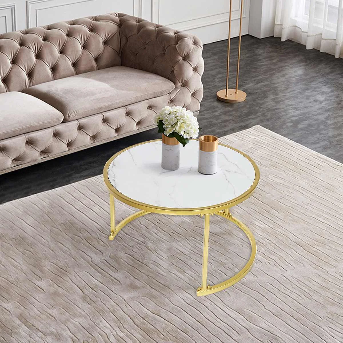 

Tea End Table Magazine Shelf For Office Coffee Tables Wooden Round Marble Small Bedside Table Side Table Living Room Furniture