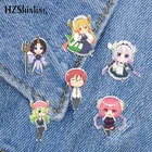 Новая акриловая булавка на лацкан Miss Kobayashi's Dragon Maid, эпоксидная булавка Kanna Tohru с застежкой-бабочкой, ручная работа, брошь-бабочка, 2021