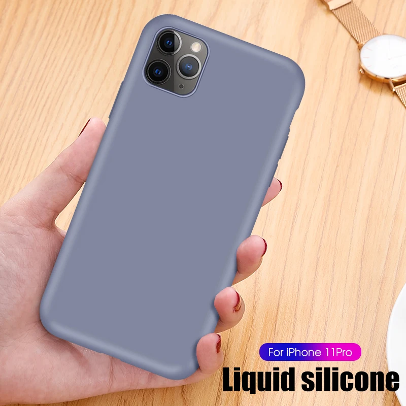 Для iPhone 11 Pro XS MAX XR X 7 8 6S Plus чехол для телефона мягкий силиконовый цветной Премиум ТПУ защитный чехол для iPhone 11 Pro MAX чехол