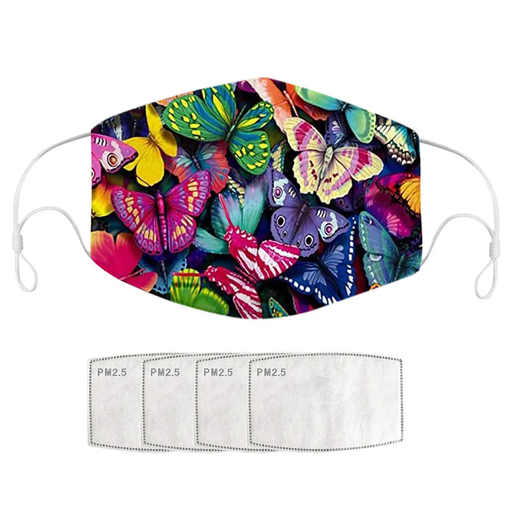 

1 Pcs Floral Printing Mouth Mask Universal Dust-proof And Smog-washable Mask For Adults Face Shiled Mouth Cover For Kids#E1