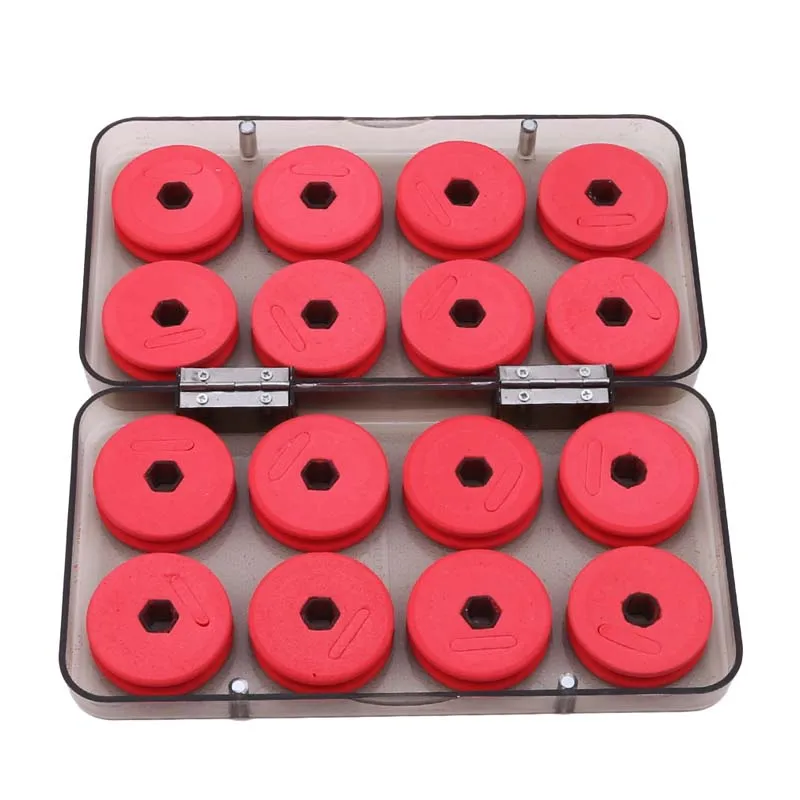 

8/16Pcs Foam Winding Board Fishing Line Shaft Bobbin Spools Tackle Box Red Lines