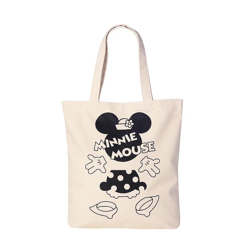 

Disney Mickey Canvas Bag Female Bag 2020 New Trend Large-capacity One-shoulder Canvas Bag Student Harajuku Cloth Bag Handbag