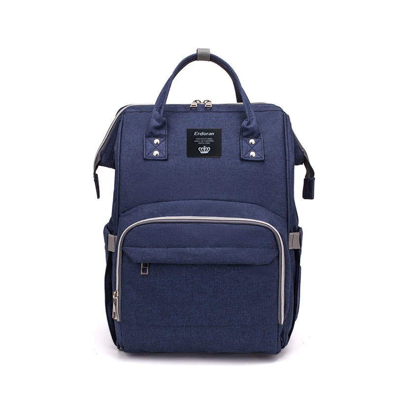Dark Blue Оригинальная сумка для мам, большая емкость, детские сумки для подгузников, сумка для кормящих мам, дорожная сумка для ухода за ребенком, модная сумка для подгузников для мам, рюкзак - Цвет: Dark Blue