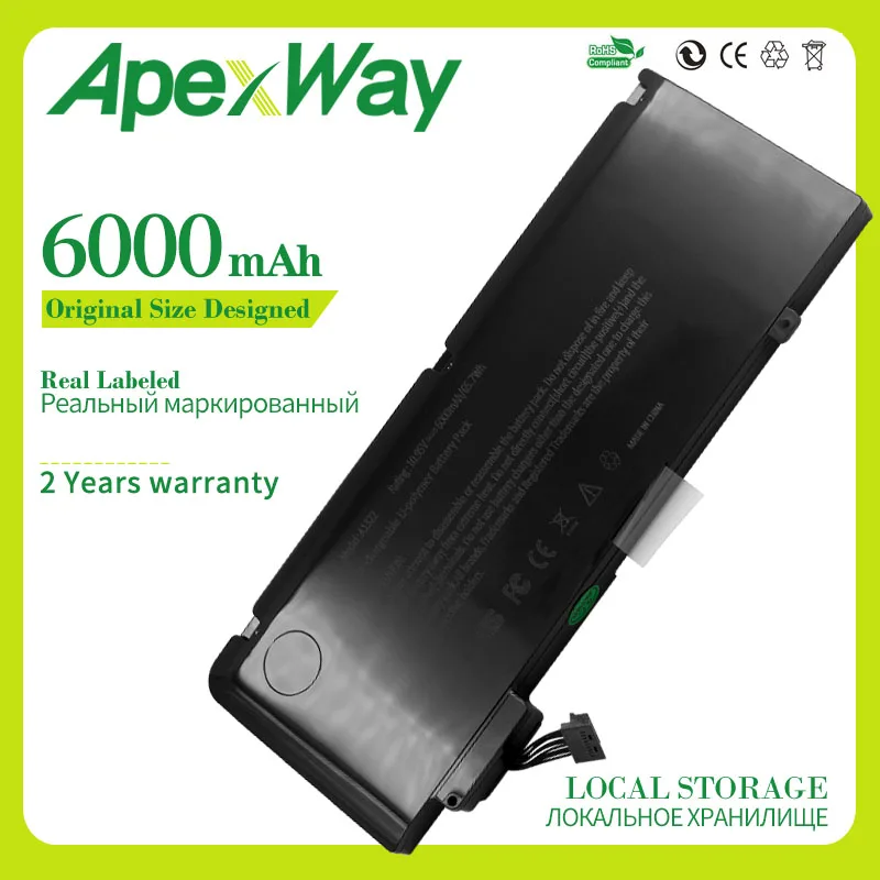 Аккумулятор A1322 для ноутбука APPLE MacBook Pro 13 дюймов 6000 2009 год MB990 MB991 MC700 MC374 MD313 MD101 MD314