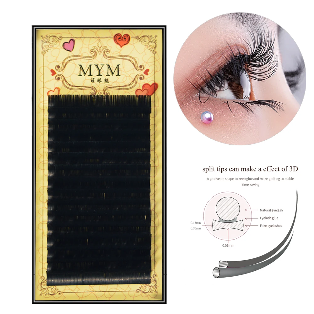 QSTY 16 рядов искусственные норковые ресницы для наращивания ресниц профессионалов