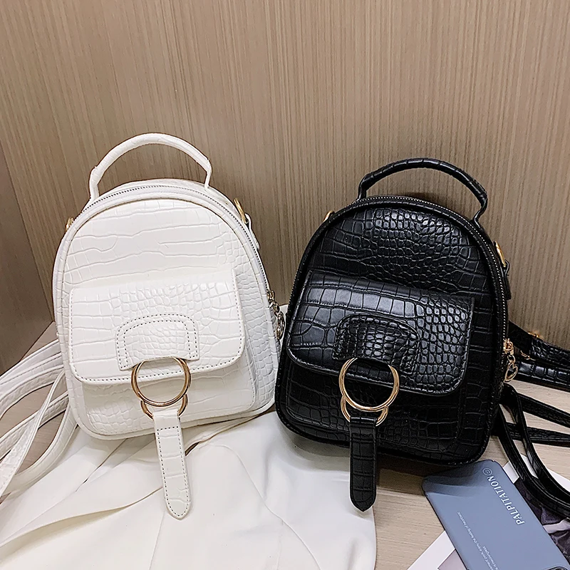 

Women's Leather Backpack Student Schoolbag Large Capacity Outdoor Travel Backpack High Quality Ladies Luxury Bag 2021 New Bag