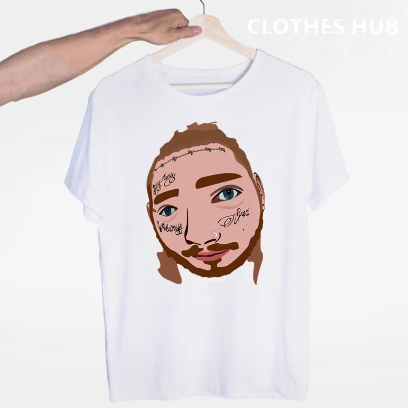 Post Malone Hip Hop T-shirt O-Neck Short Sleeves Summer Casual Fashion Unisex Men And Women Tshirt - Цвет: Армейский зеленый